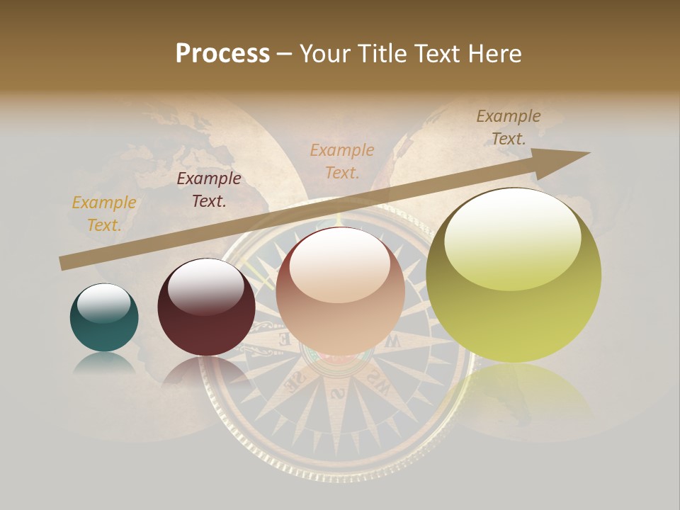 A Compass On Top Of A Globe Powerpoint Presentation PowerPoint Template