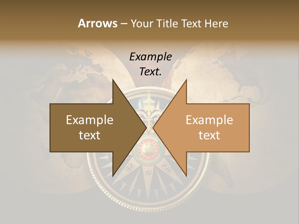A Compass On Top Of A Globe Powerpoint Presentation PowerPoint Template