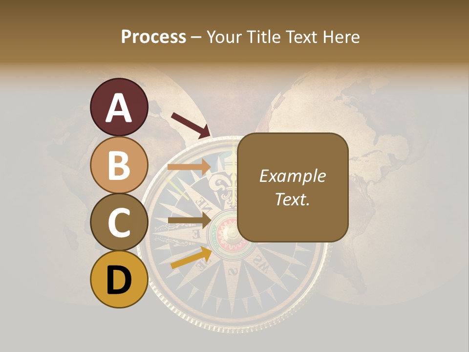 A Compass On Top Of A Globe Powerpoint Presentation PowerPoint Template