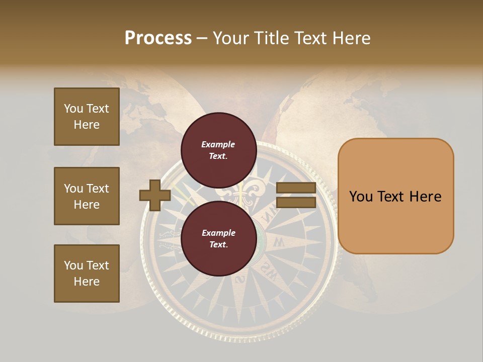 A Compass On Top Of A Globe Powerpoint Presentation PowerPoint Template
