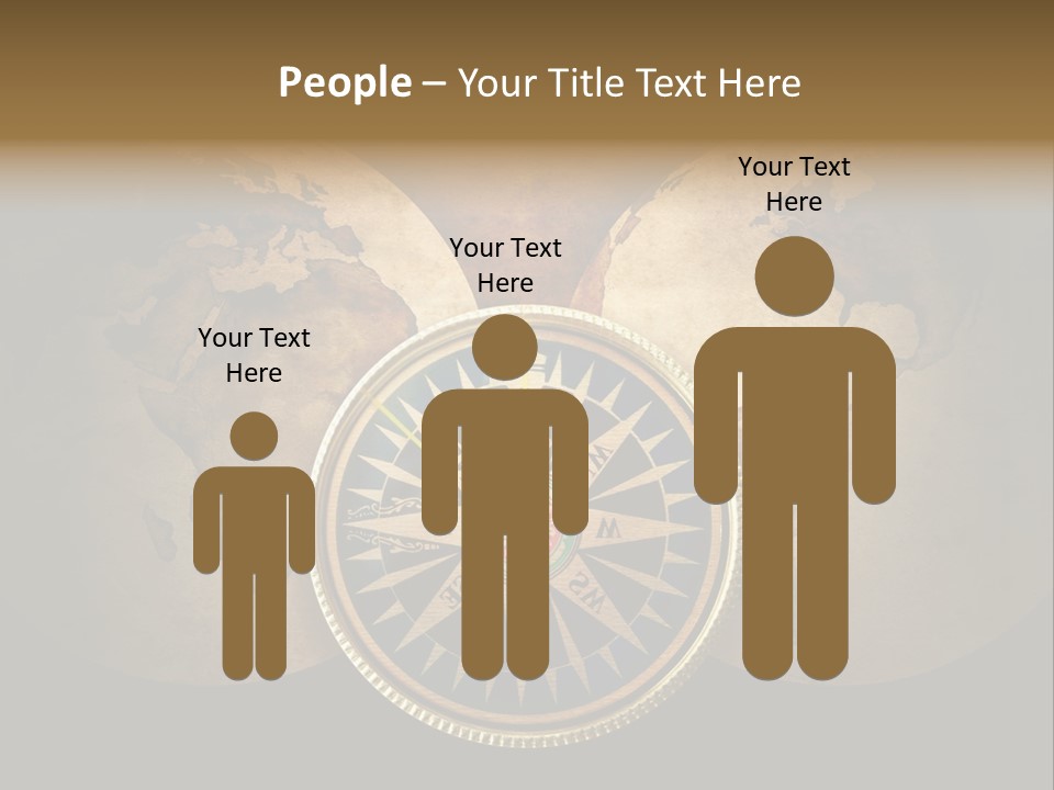 A Compass On Top Of A Globe Powerpoint Presentation PowerPoint Template