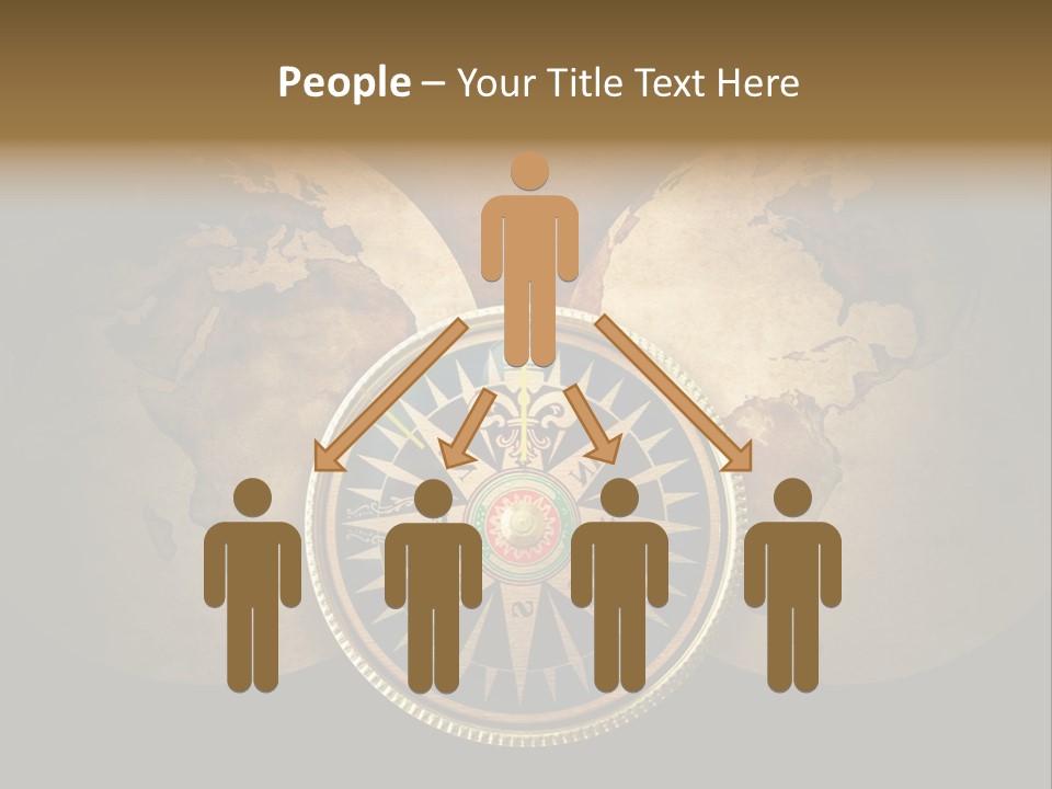 A Compass On Top Of A Globe Powerpoint Presentation PowerPoint Template