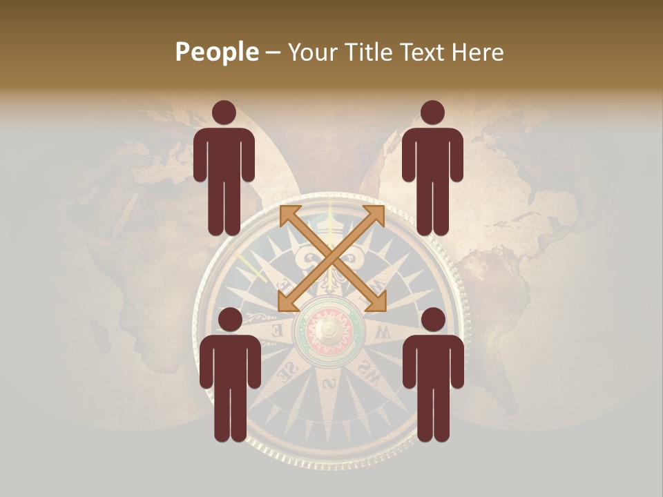 A Compass On Top Of A Globe Powerpoint Presentation PowerPoint Template