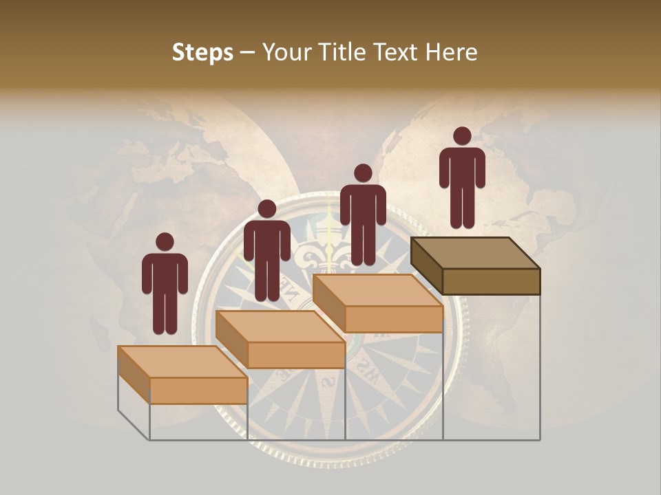 A Compass On Top Of A Globe Powerpoint Presentation PowerPoint Template