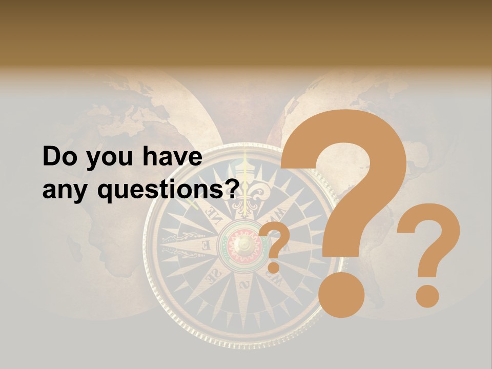 A Compass On Top Of A Globe Powerpoint Presentation PowerPoint Template