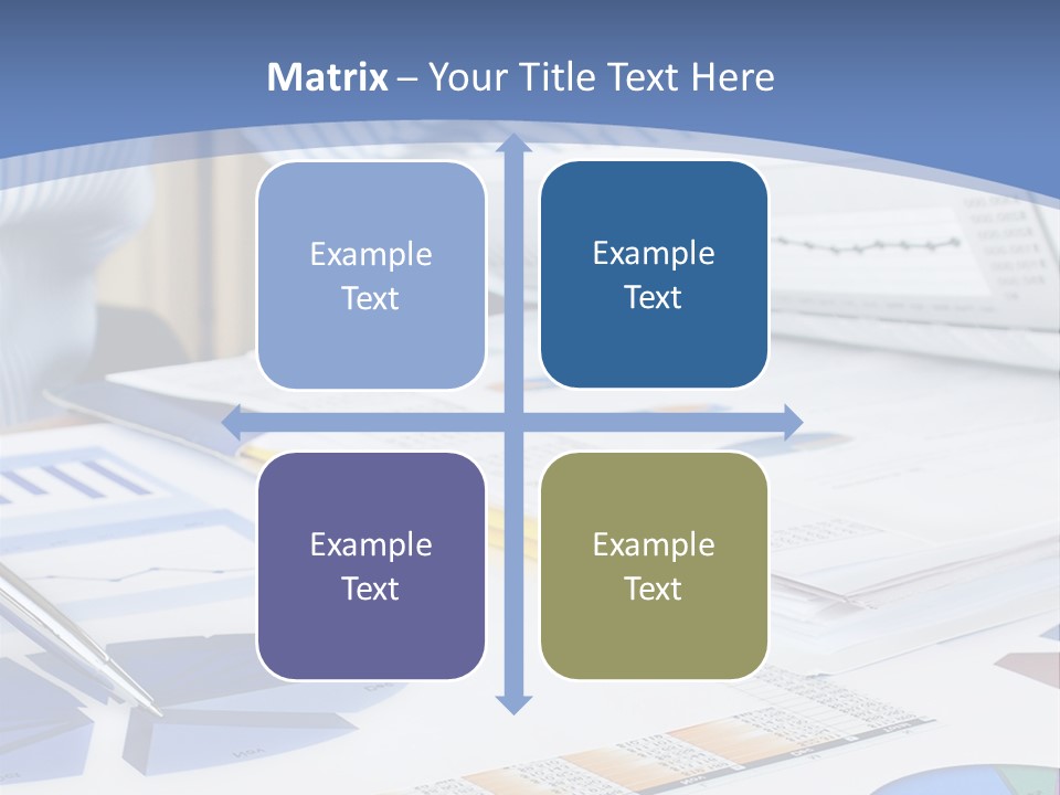 A Table With A Bunch Of Papers On Top Of It PowerPoint Template