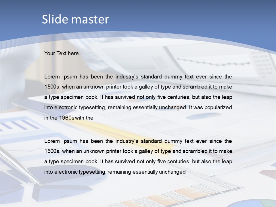 A Table With A Bunch Of Papers On Top Of It PowerPoint Template