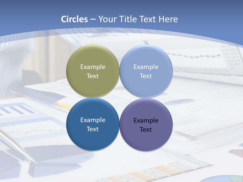 A Table With A Bunch Of Papers On Top Of It PowerPoint Template