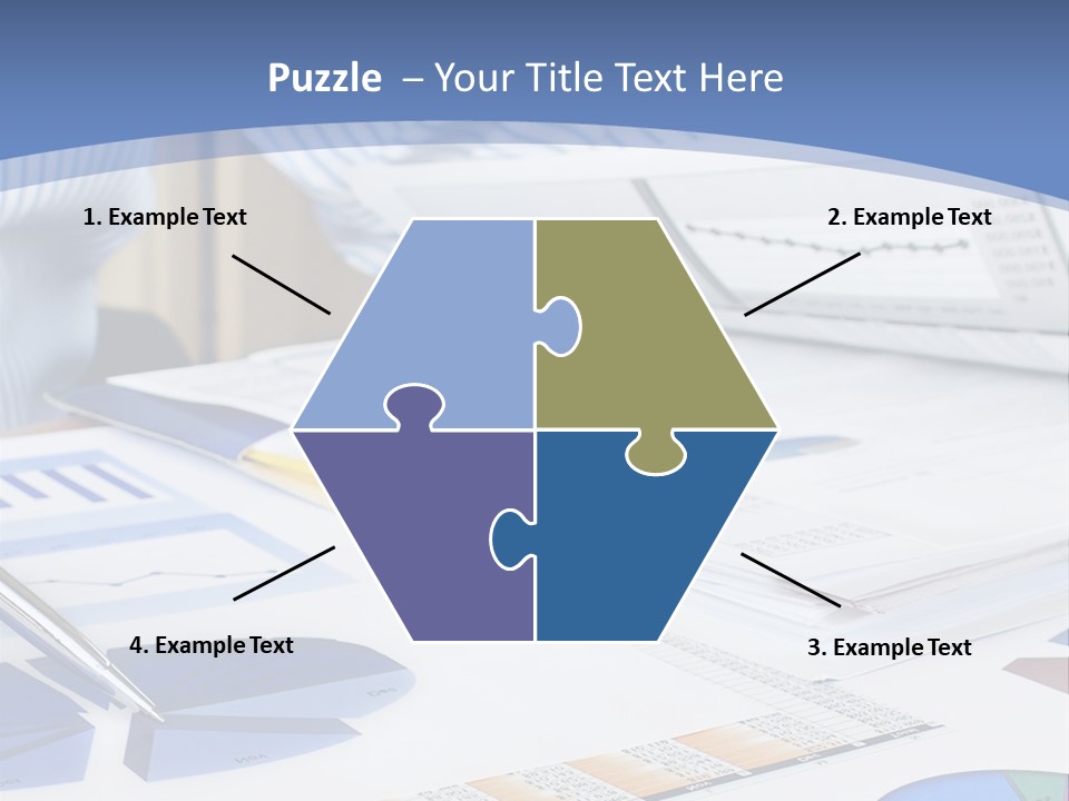 A Table With A Bunch Of Papers On Top Of It PowerPoint Template
