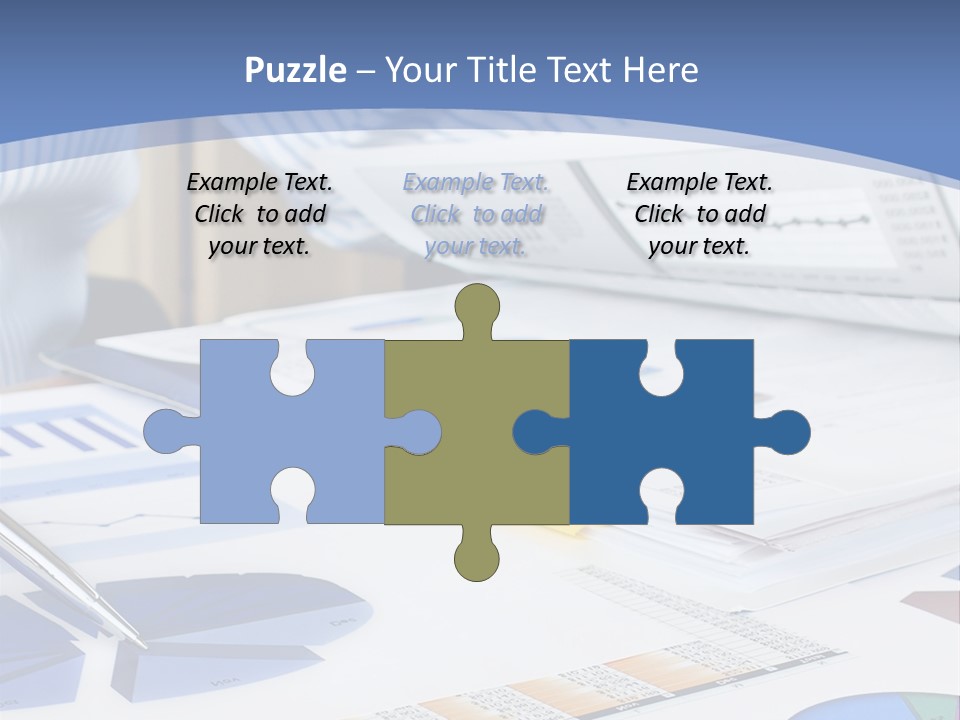 A Table With A Bunch Of Papers On Top Of It PowerPoint Template