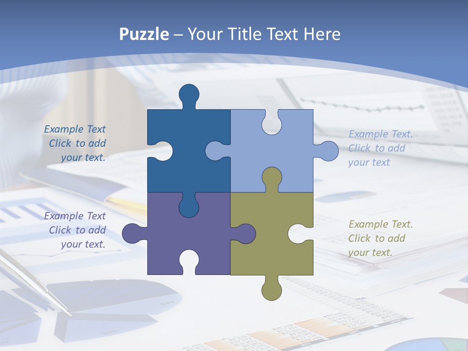A Table With A Bunch Of Papers On Top Of It PowerPoint Template