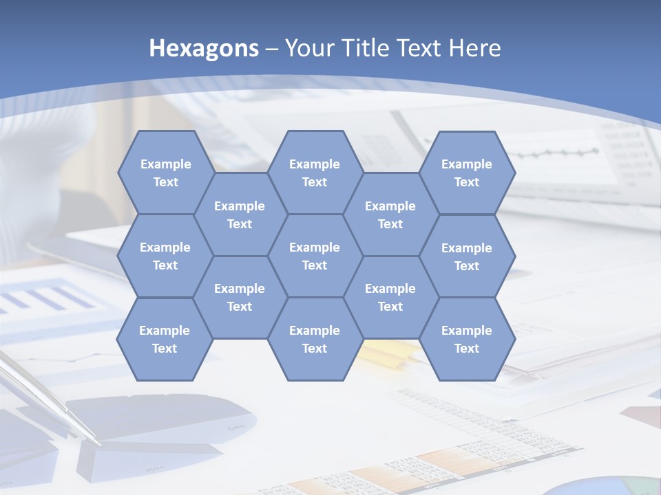 A Table With A Bunch Of Papers On Top Of It PowerPoint Template