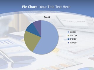 A Table With A Bunch Of Papers On Top Of It PowerPoint Template
