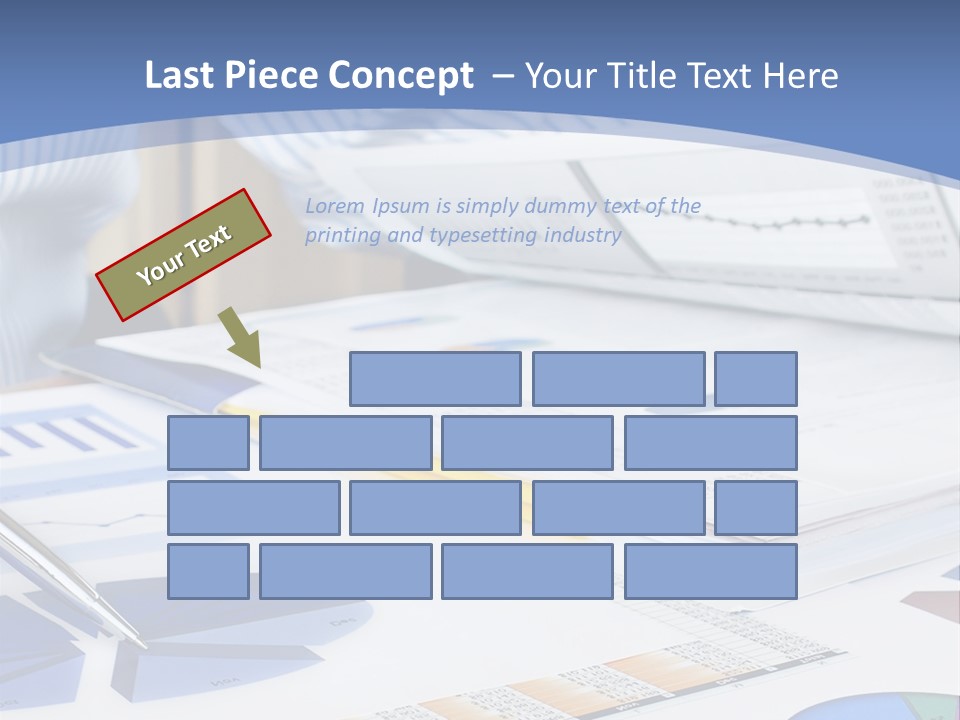 A Table With A Bunch Of Papers On Top Of It PowerPoint Template