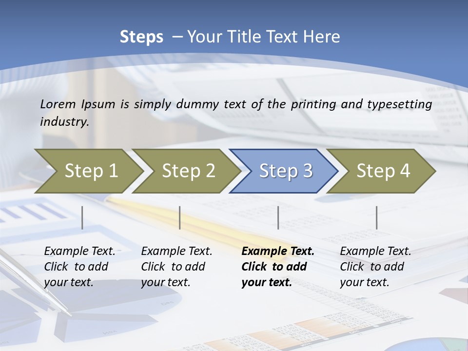 A Table With A Bunch Of Papers On Top Of It PowerPoint Template