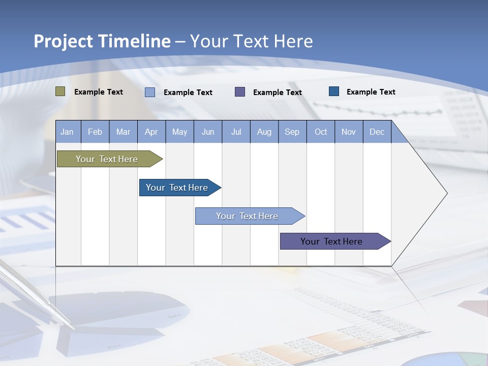 A Table With A Bunch Of Papers On Top Of It PowerPoint Template