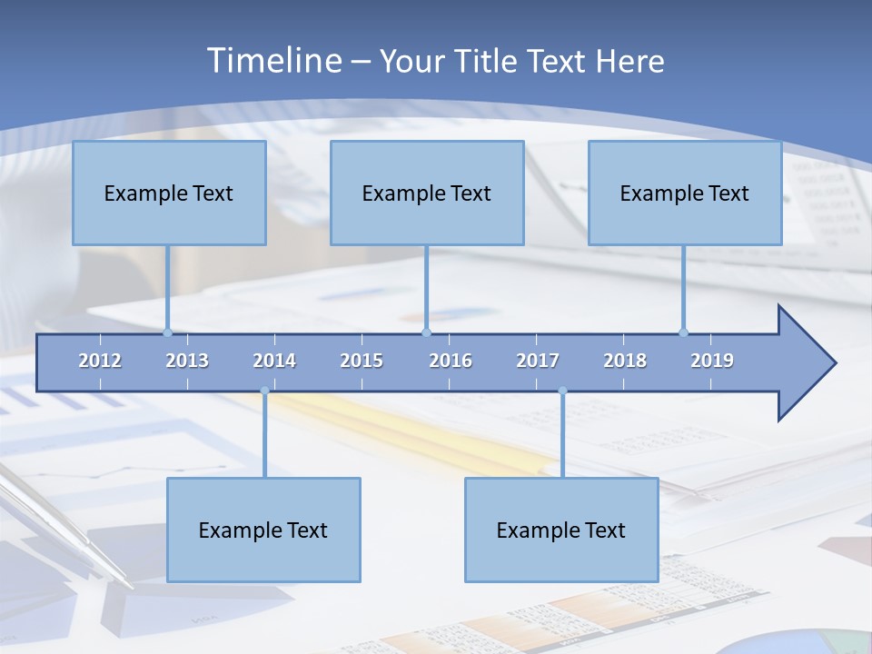 A Table With A Bunch Of Papers On Top Of It PowerPoint Template