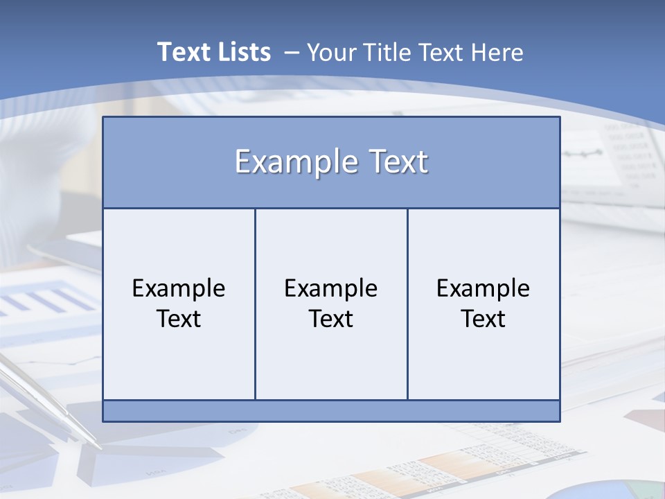 A Table With A Bunch Of Papers On Top Of It PowerPoint Template