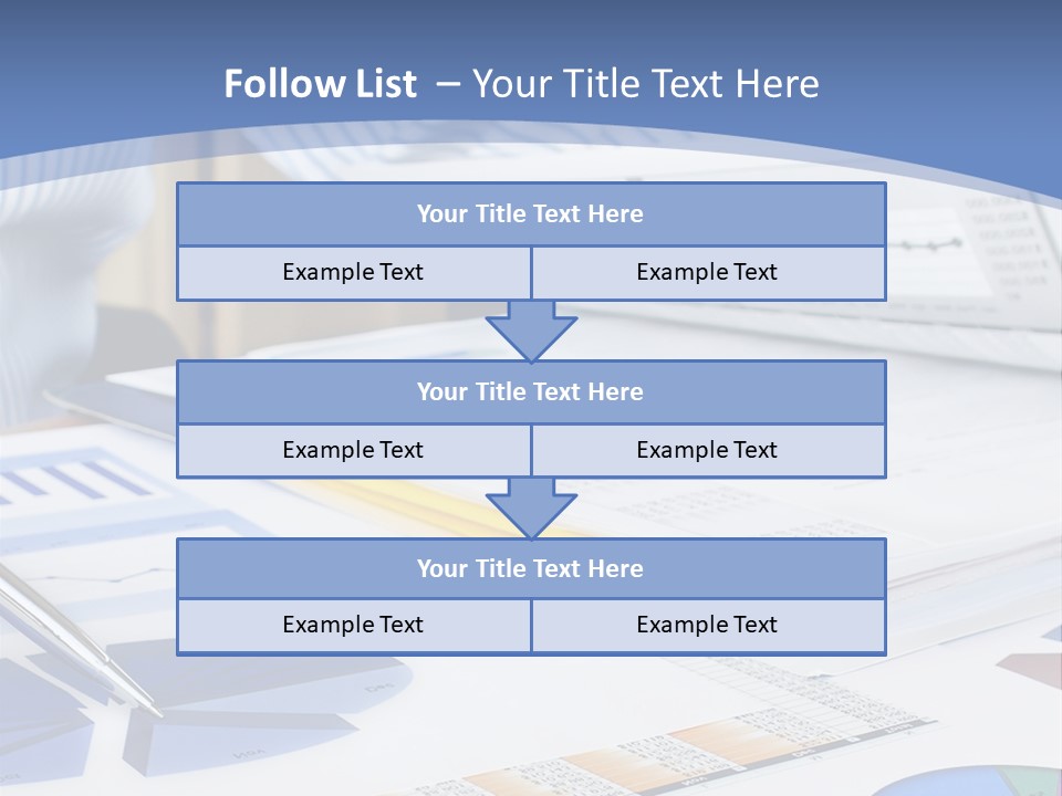 A Table With A Bunch Of Papers On Top Of It PowerPoint Template