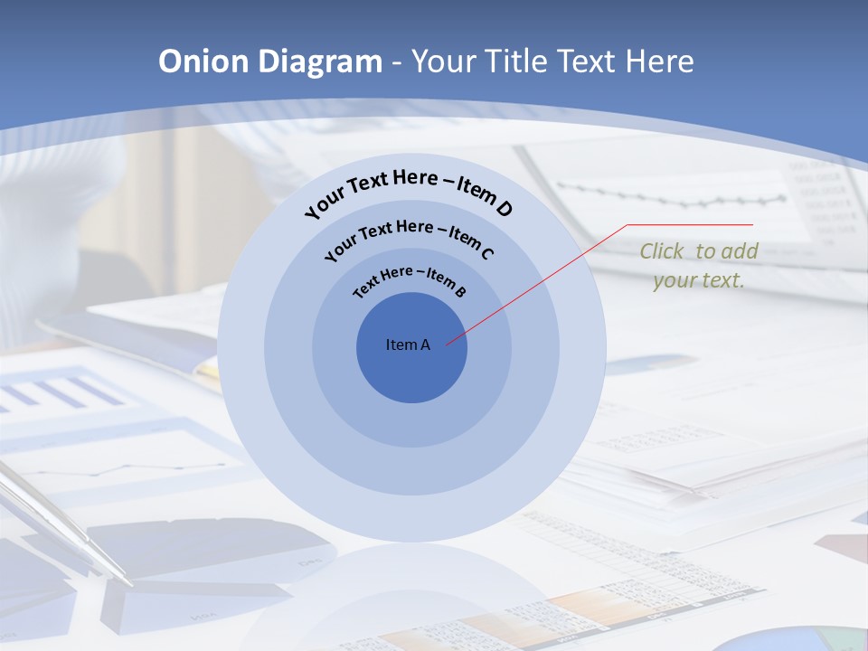A Table With A Bunch Of Papers On Top Of It PowerPoint Template
