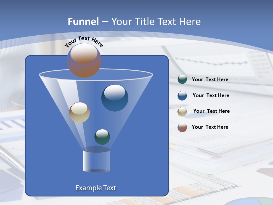 A Table With A Bunch Of Papers On Top Of It PowerPoint Template