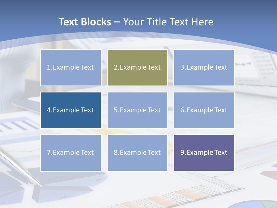 A Table With A Bunch Of Papers On Top Of It PowerPoint Template