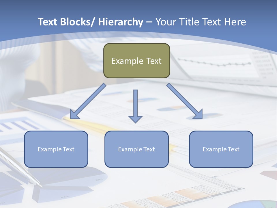 A Table With A Bunch Of Papers On Top Of It PowerPoint Template