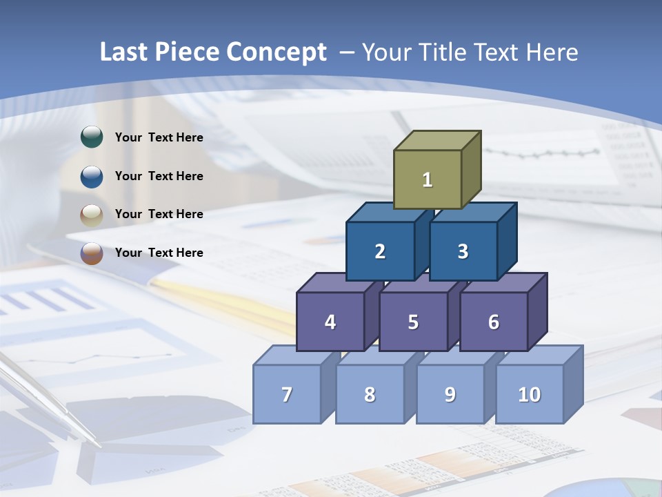 A Table With A Bunch Of Papers On Top Of It PowerPoint Template