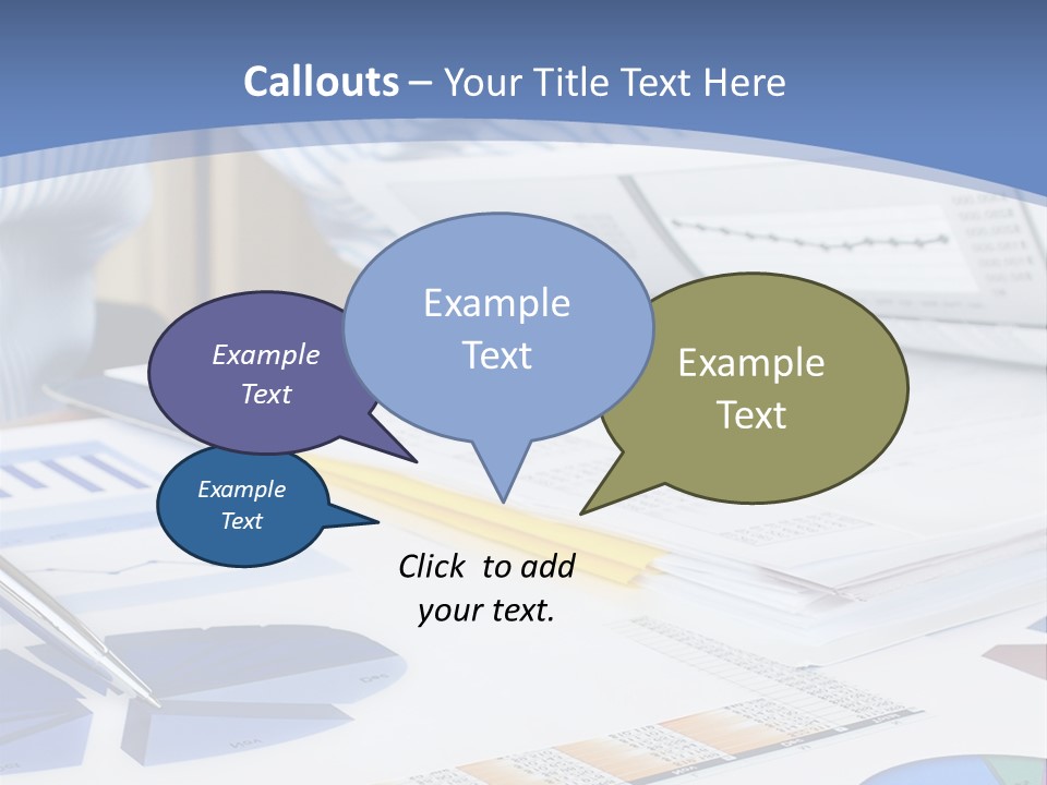 A Table With A Bunch Of Papers On Top Of It PowerPoint Template