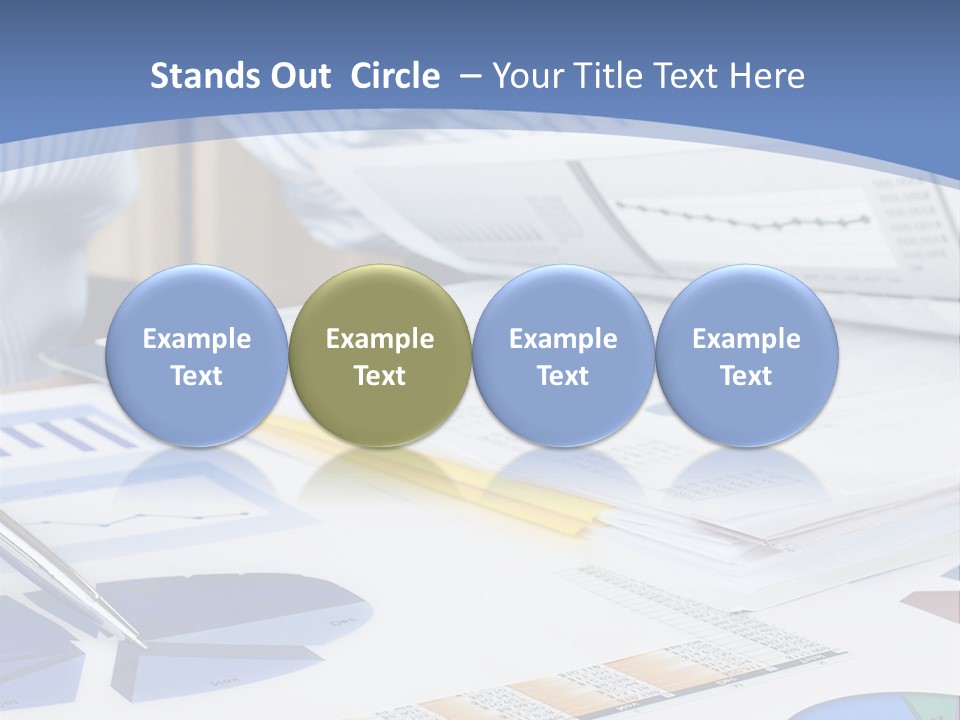A Table With A Bunch Of Papers On Top Of It PowerPoint Template