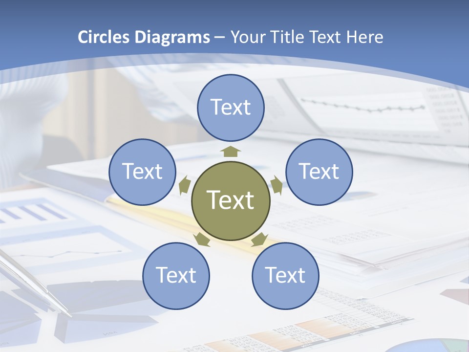 A Table With A Bunch Of Papers On Top Of It PowerPoint Template