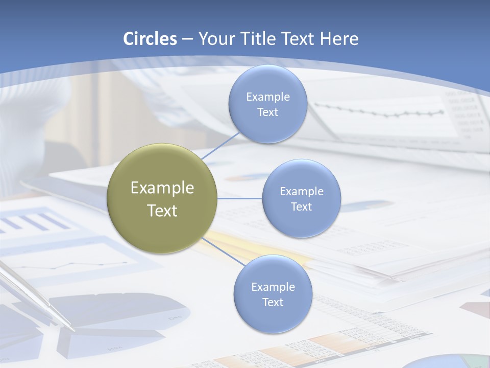 A Table With A Bunch Of Papers On Top Of It PowerPoint Template