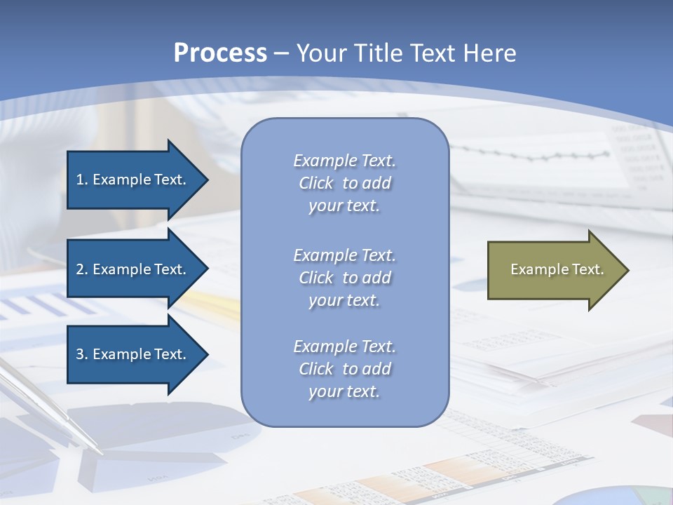 A Table With A Bunch Of Papers On Top Of It PowerPoint Template
