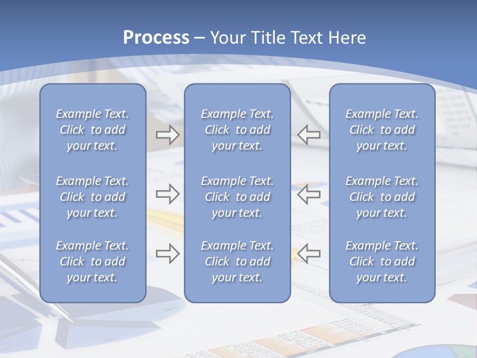 A Table With A Bunch Of Papers On Top Of It PowerPoint Template