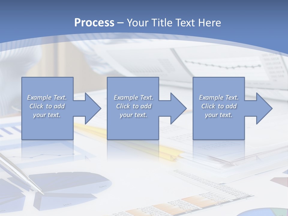 A Table With A Bunch Of Papers On Top Of It PowerPoint Template