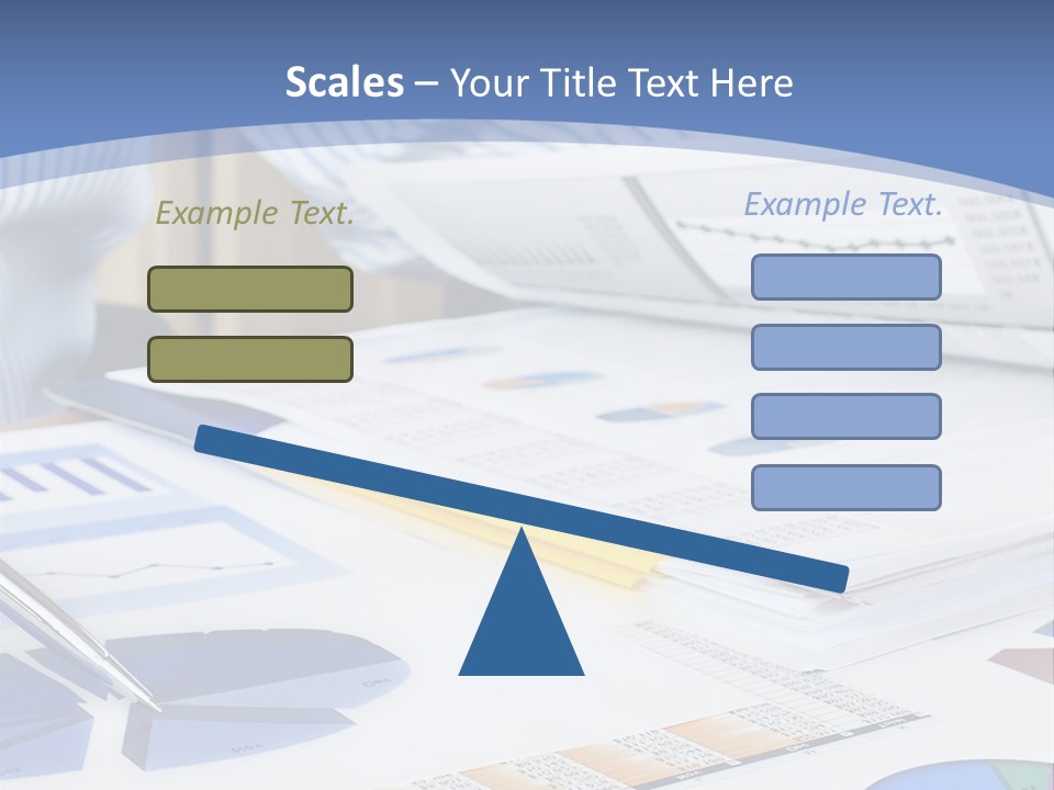 A Table With A Bunch Of Papers On Top Of It PowerPoint Template