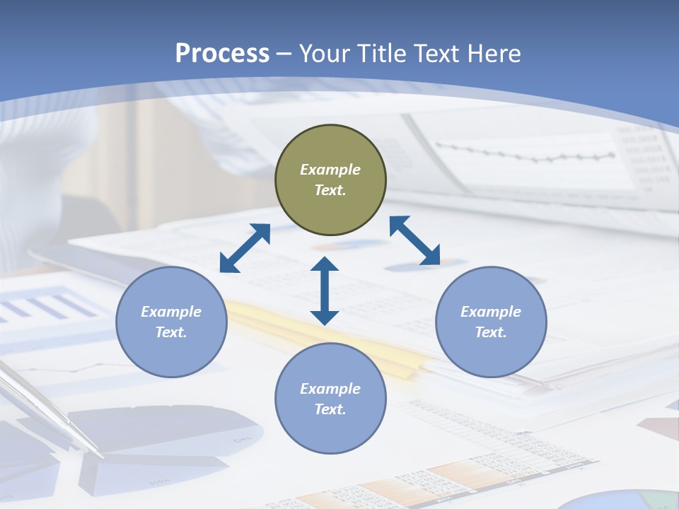 A Table With A Bunch Of Papers On Top Of It PowerPoint Template