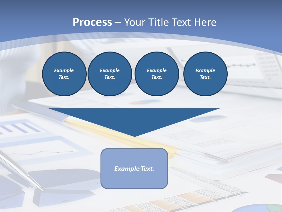 A Table With A Bunch Of Papers On Top Of It PowerPoint Template