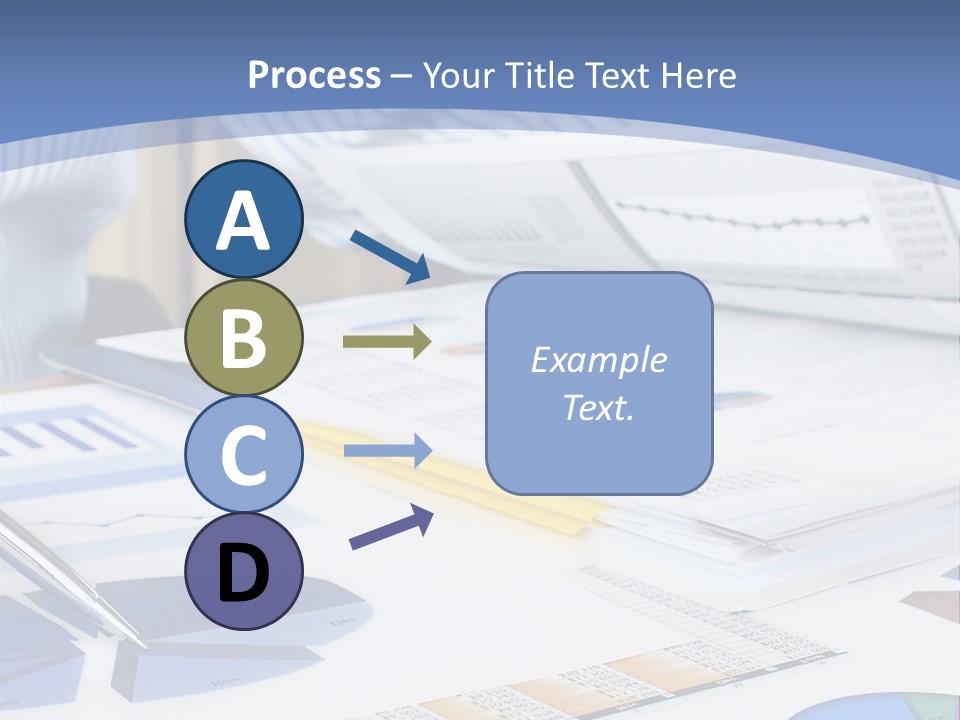 A Table With A Bunch Of Papers On Top Of It PowerPoint Template