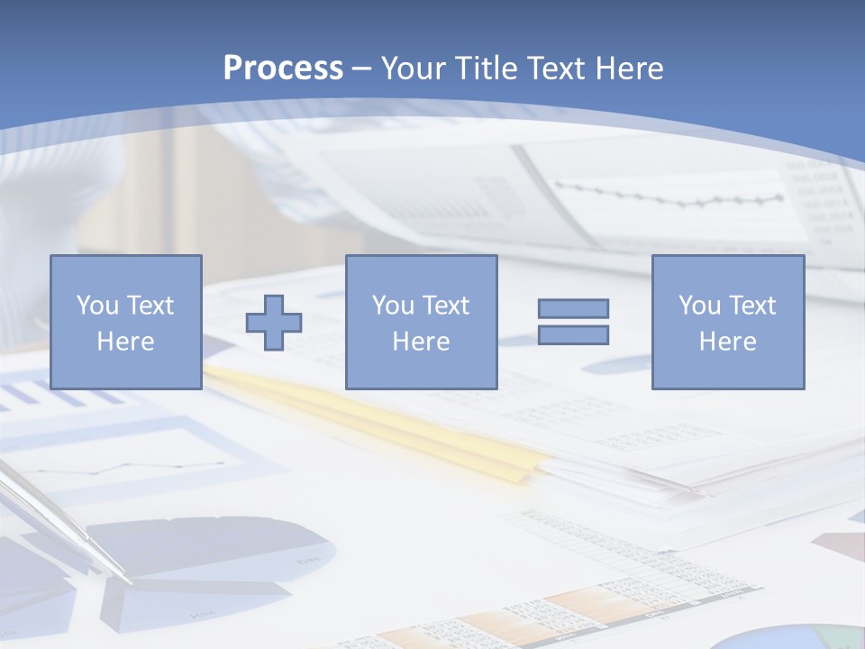 A Table With A Bunch Of Papers On Top Of It PowerPoint Template