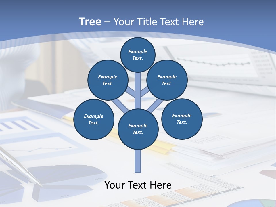 A Table With A Bunch Of Papers On Top Of It PowerPoint Template