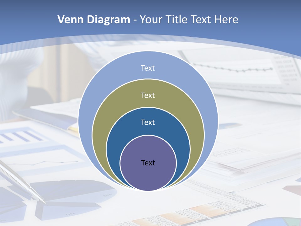 A Table With A Bunch Of Papers On Top Of It PowerPoint Template