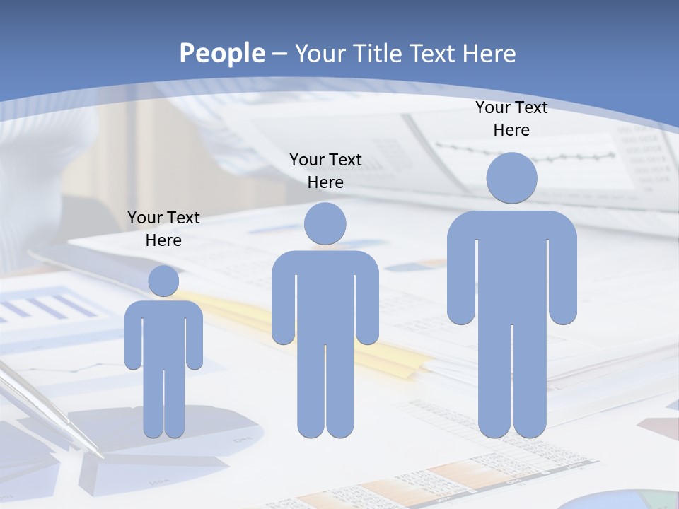 A Table With A Bunch Of Papers On Top Of It PowerPoint Template