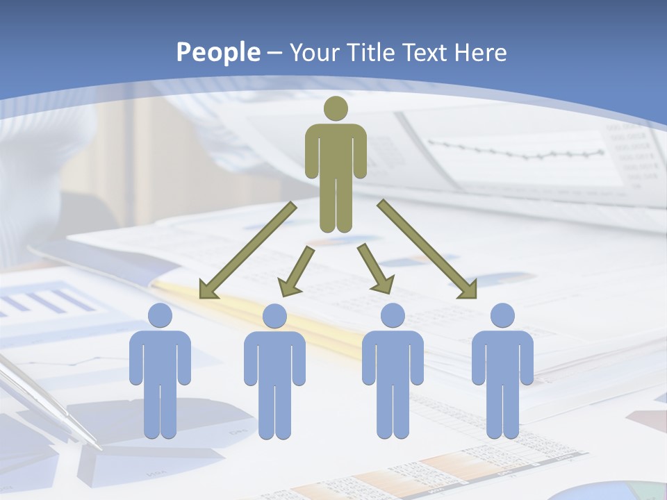 A Table With A Bunch Of Papers On Top Of It PowerPoint Template
