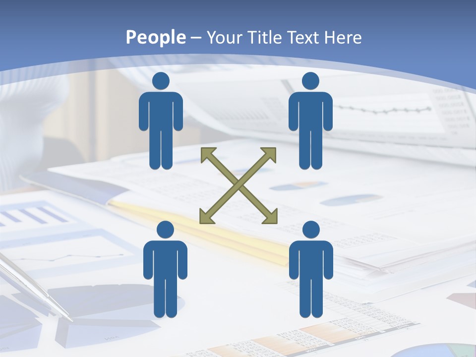 A Table With A Bunch Of Papers On Top Of It PowerPoint Template
