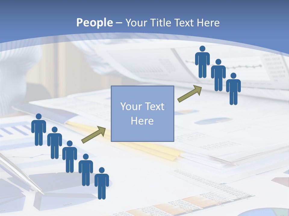 A Table With A Bunch Of Papers On Top Of It PowerPoint Template