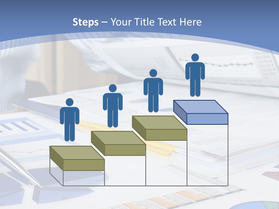 A Table With A Bunch Of Papers On Top Of It PowerPoint Template