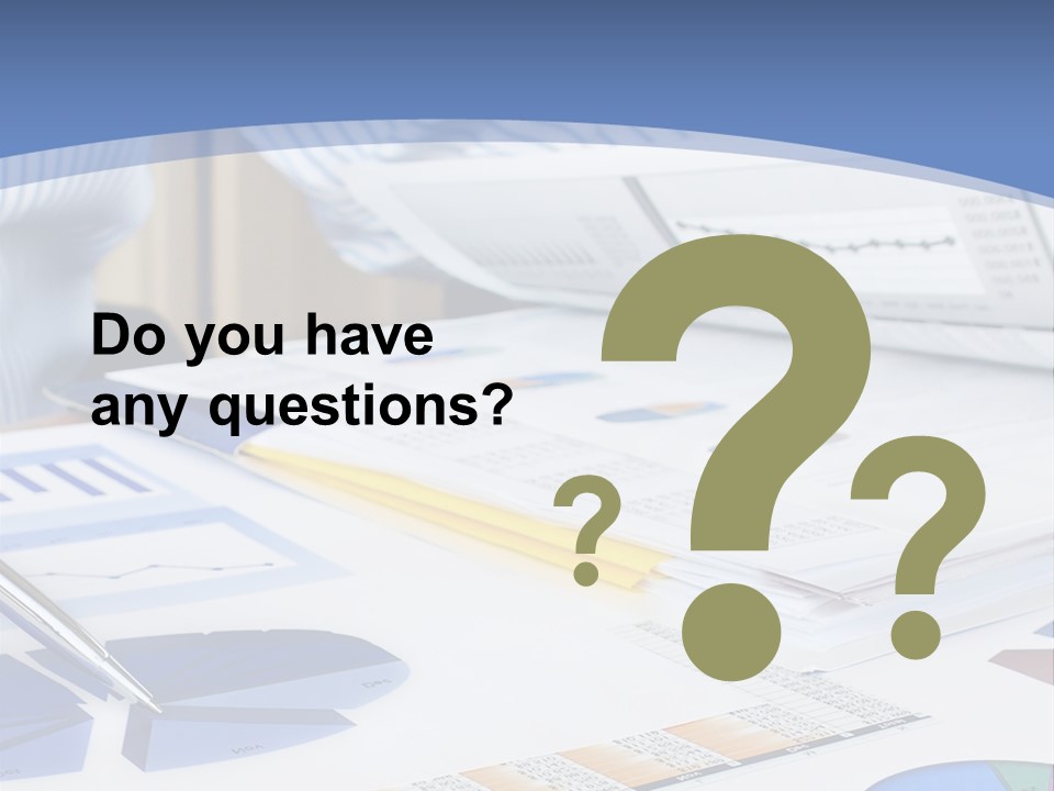 A Table With A Bunch Of Papers On Top Of It PowerPoint Template