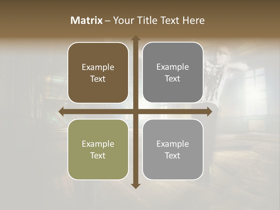 A Couple Of Young Men Standing Next To Each Other PowerPoint Template