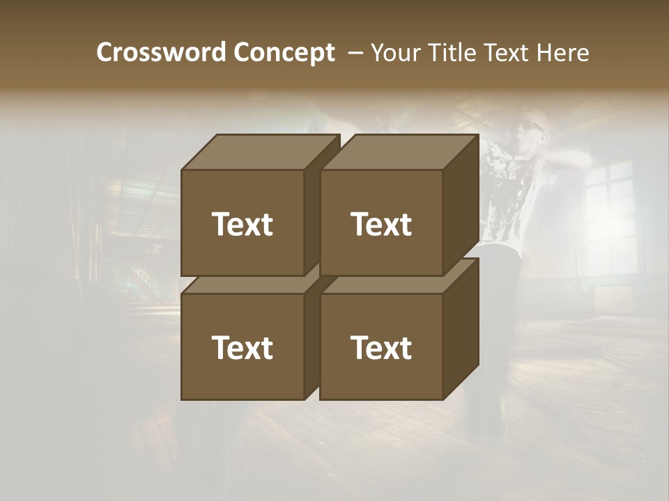 A Couple Of Young Men Standing Next To Each Other PowerPoint Template